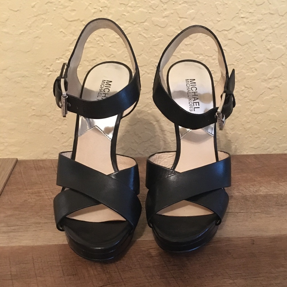 Michael Kors Black Leather Heels